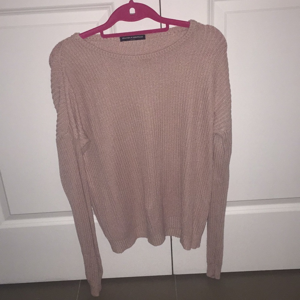 Pink brandy Melville crewneck sweater